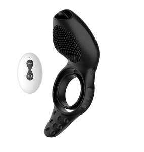 Secwell - Tongue Licking Cock Ring (Wireless Remote - Chargeable)